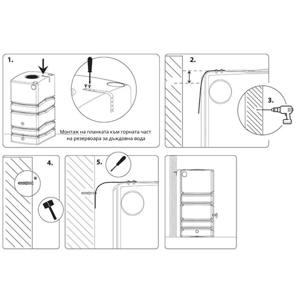 Lietus ūdens tvertne Prosperplast Arves Wall Stone, 400L, Pelēka | Lietus ūdens tvertnes | Ūdens tvertnes |