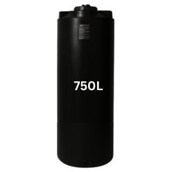 Melna 750 litru dzeramā ūdens tvertne
